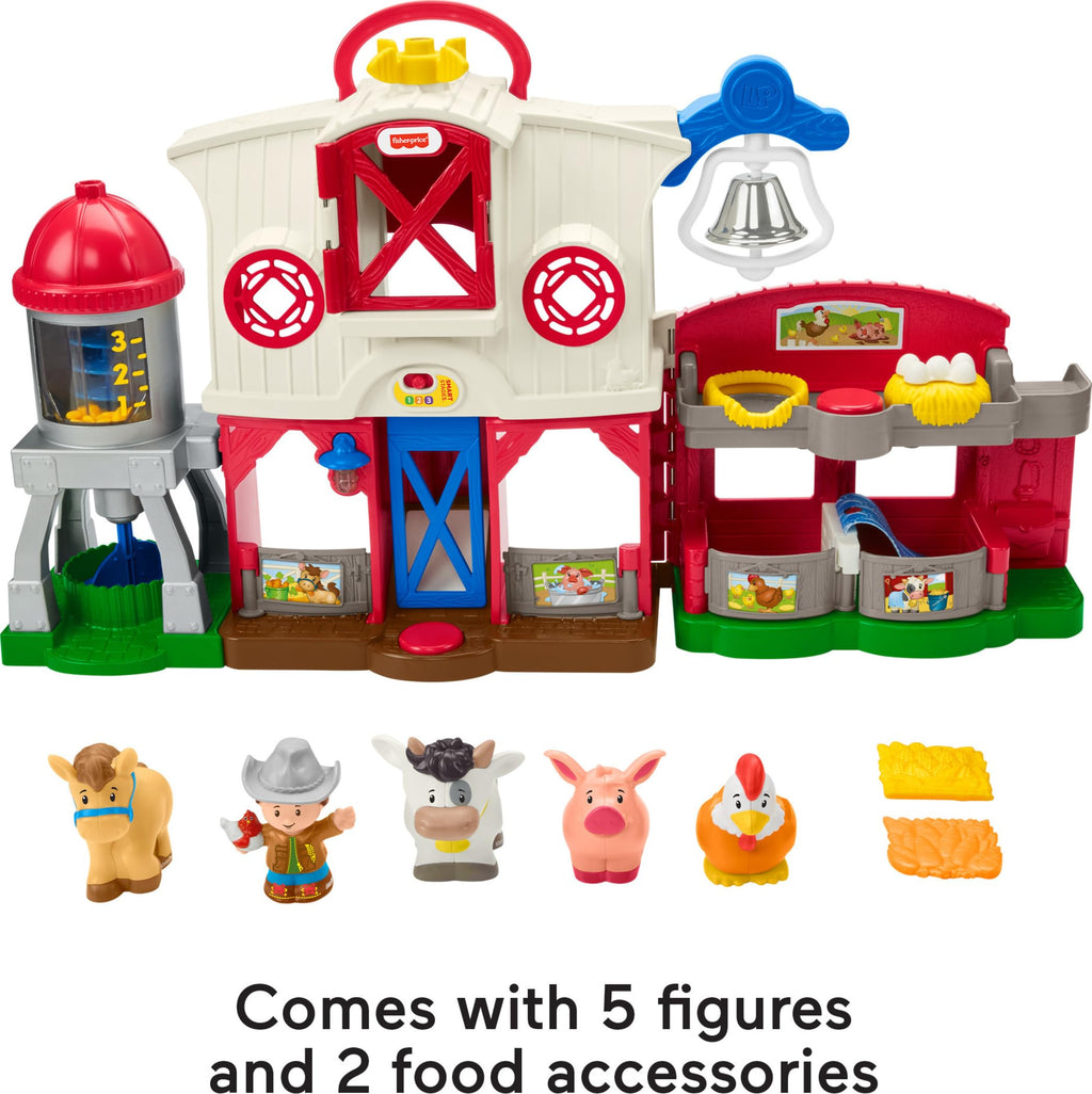 Fisher-Price Little People Caring for Animals Farm Playset | Toddler Learning Toy, Smart Stages Content with Educational Music, Pretend Play, Ages 1+ years (Amazon Exclusive)
