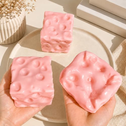 Cheese Squishy Toy – Coconut Oil Squishy Dough Texture Stress Relief Fidget Toy for Adults, Anxiety Relief Sensory Tool, Unique Desk Decor, Not Edible