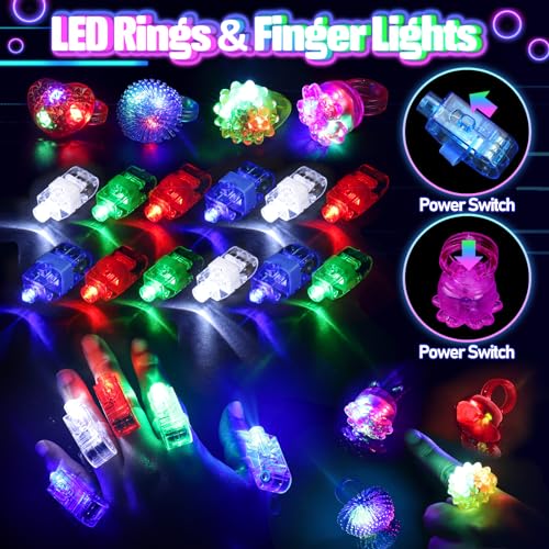 TSDATOWR 150Pcs Glow in the Dark Party Supplies for Kids and Adults