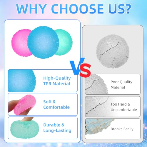 3pcs Squishy Textured Stress Balls Silky Fidget Toys for Anxiety Relief