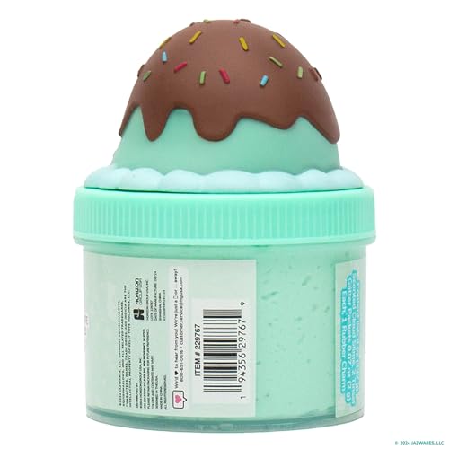 Original Squishmallows Scented Slime Jar, Chocolate, Maya the Ice Cream