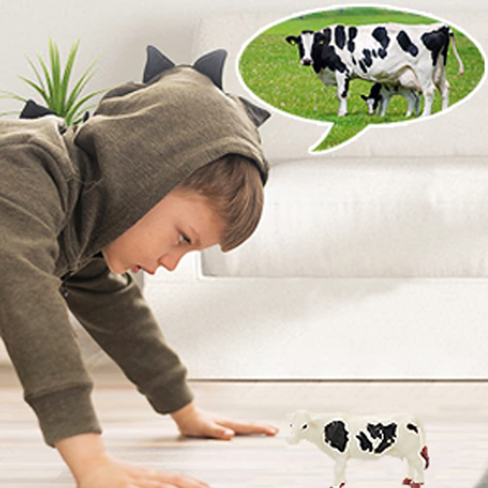 Yowlieu 15 Pcs Mini Figures Toys Realistic Farm Animal Figurines, Plastic Learning Educational Playset Animal Themed Party Supplies Cake Topper Ornaments for Easter Egg Birthday Christmas