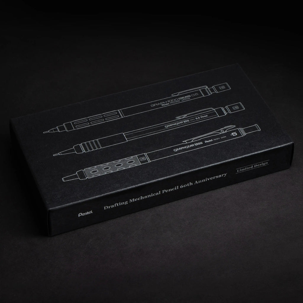 Pentel GraphGear/Graph Black Edition, Mechanical Drafting Pencils, Pentel 60th Anniversary Limited Edition Collectors Set