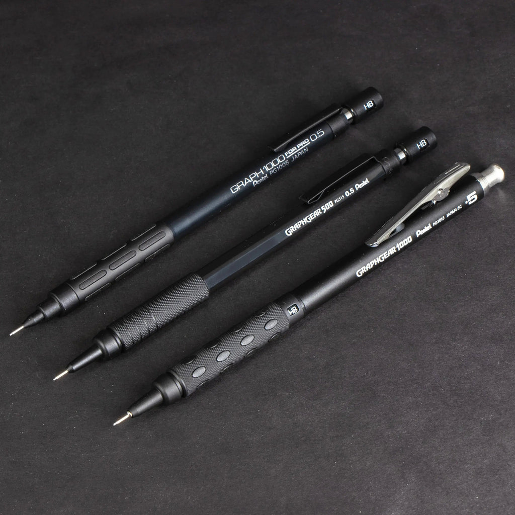 Pentel GraphGear/Graph Black Edition, Mechanical Drafting Pencils, Pentel 60th Anniversary Limited Edition Collectors Set