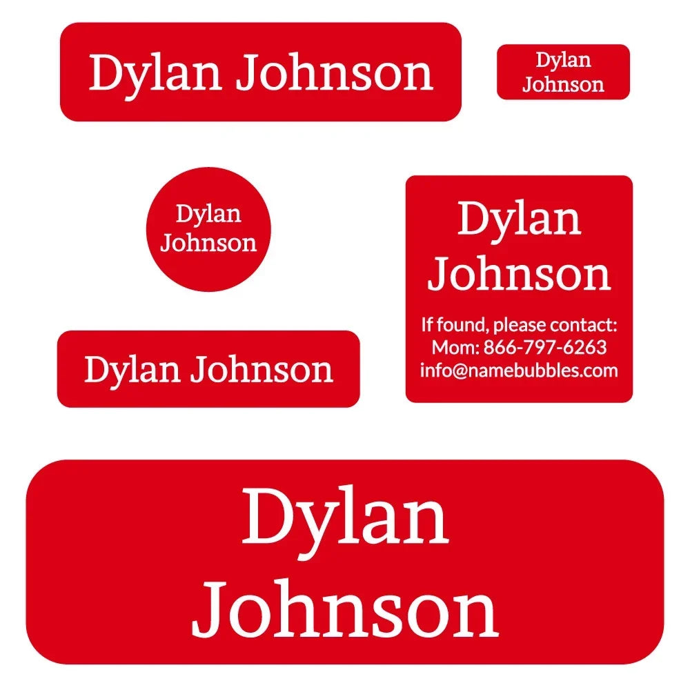One Color School Labels Pack