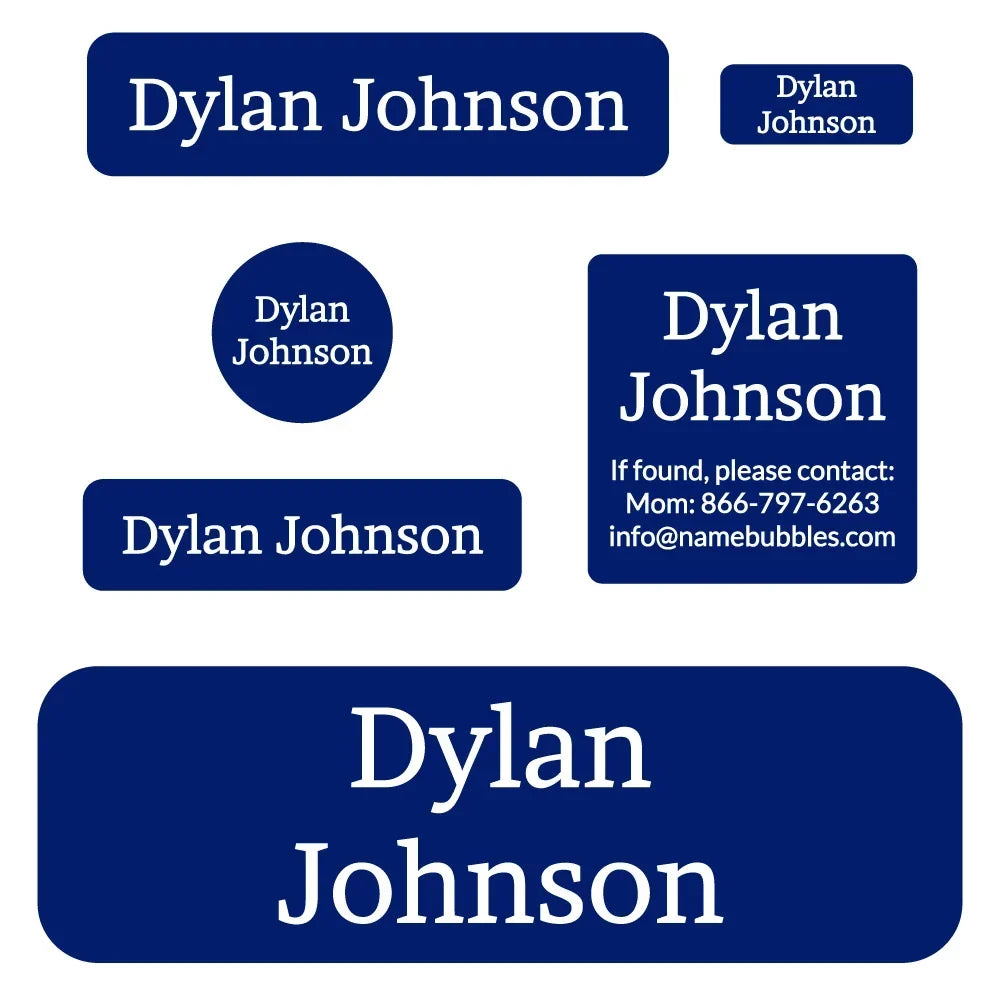 One Color School Labels Pack