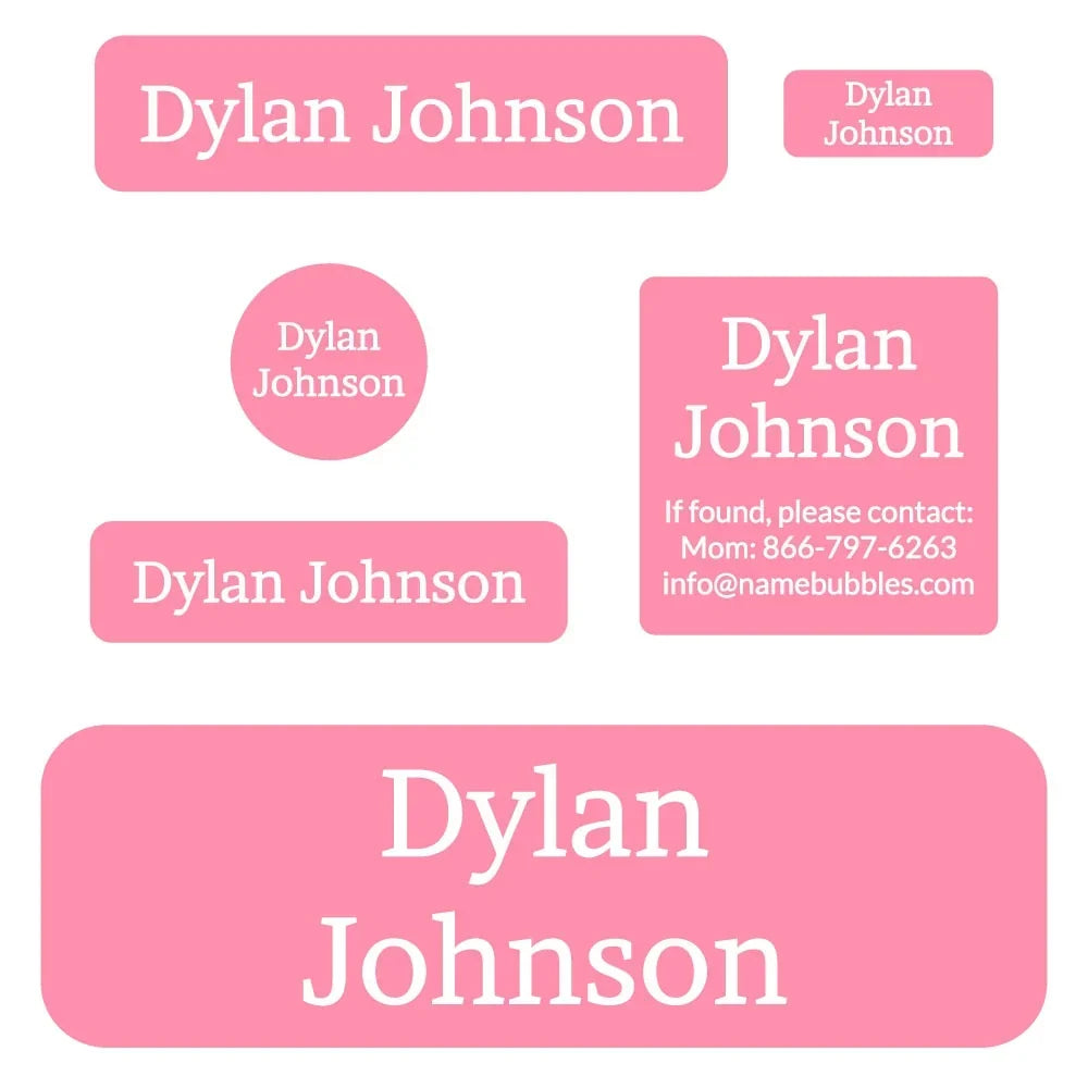 One Color School Labels Pack