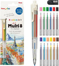 Pentel Art Multi 8 Mechanical Colored Pencil with 12 Color Lead Refills