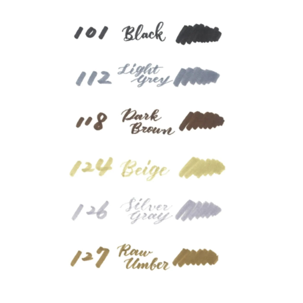 Pentel Arts Sign Pen Twin Brush, 6-Packs