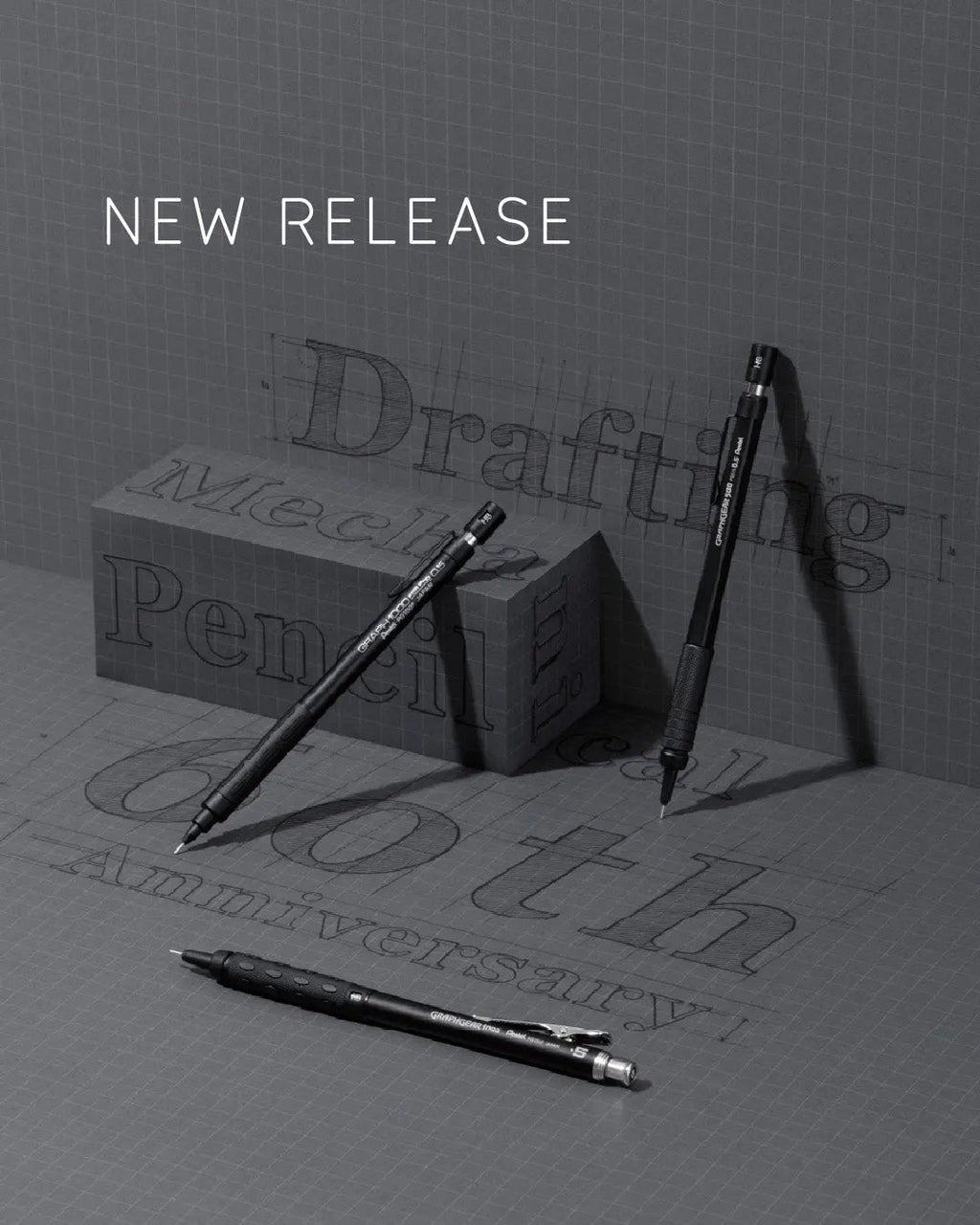 Pentel GraphGear 500, Limited Black Edition, Drafting Pencil (0.5mm), 1-Pk