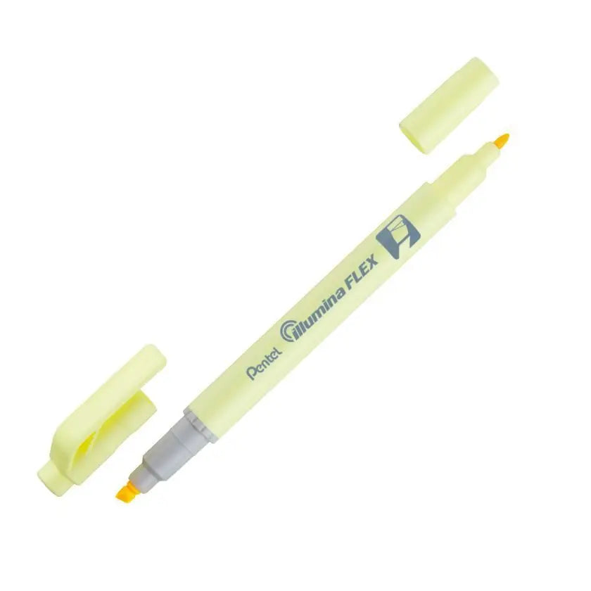  Pentel Illumina Flex Twin Tip Highlighter, 8 Asst. Colors, 8-Pk Box
