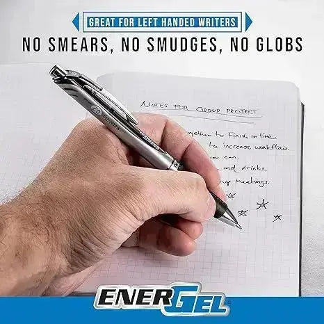 Pentel Writing Essentials 10 pack - 4 EnerGel gel pens, 2 Twist Erase III 0.7mm mechanical pencils, 2 Hi-Polymer block erasers, and 2 Hi-Polymer 0.7mm HB lead