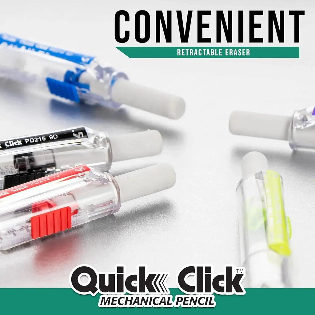 Pentel Quick Click Mechanical Pencil, 0.5mm, Plus Lead and Eraser, 8-pk