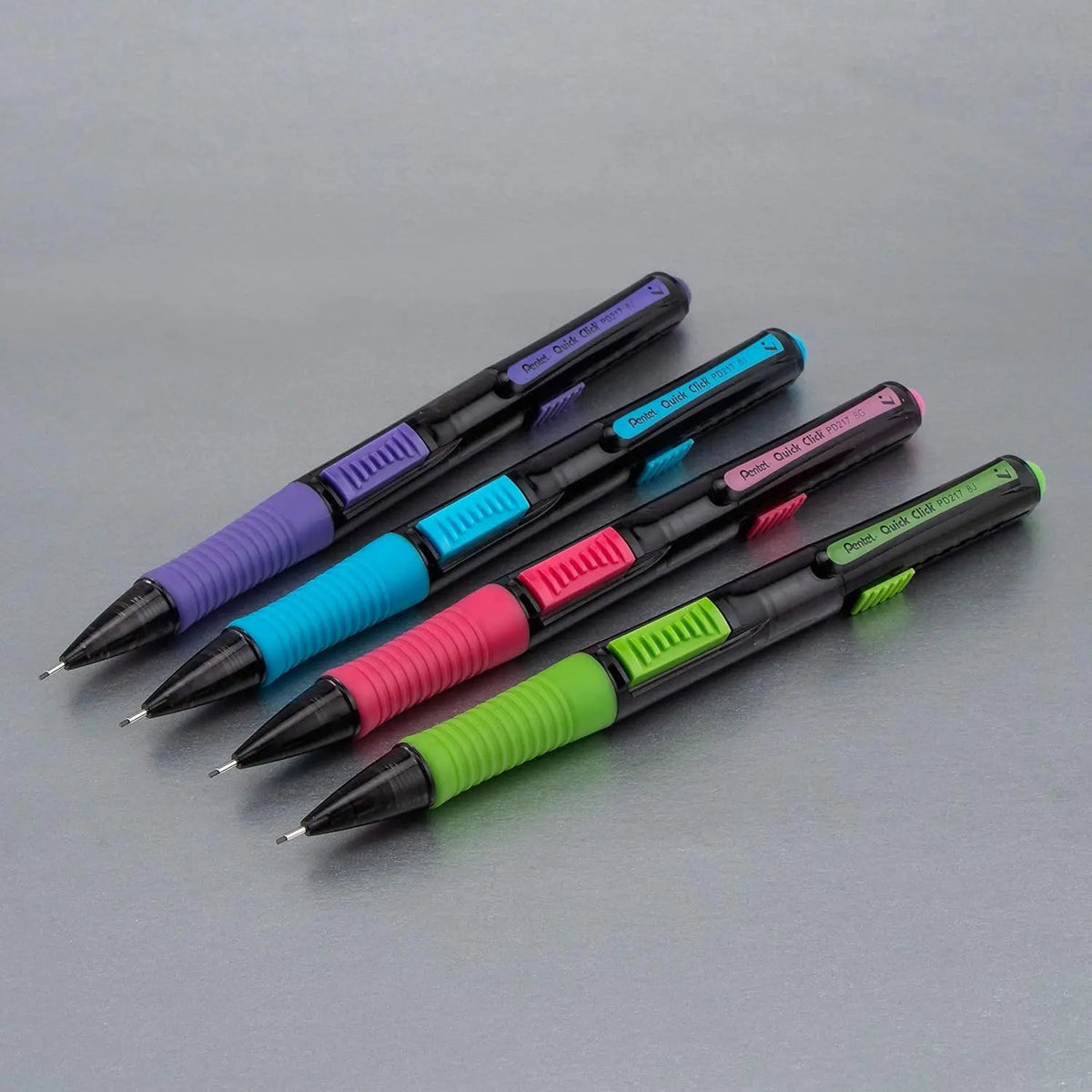 Pentel Quick Click Pop Mechanical Pencil, 0.7mm, Plus Lead and Eraser, 8-pk