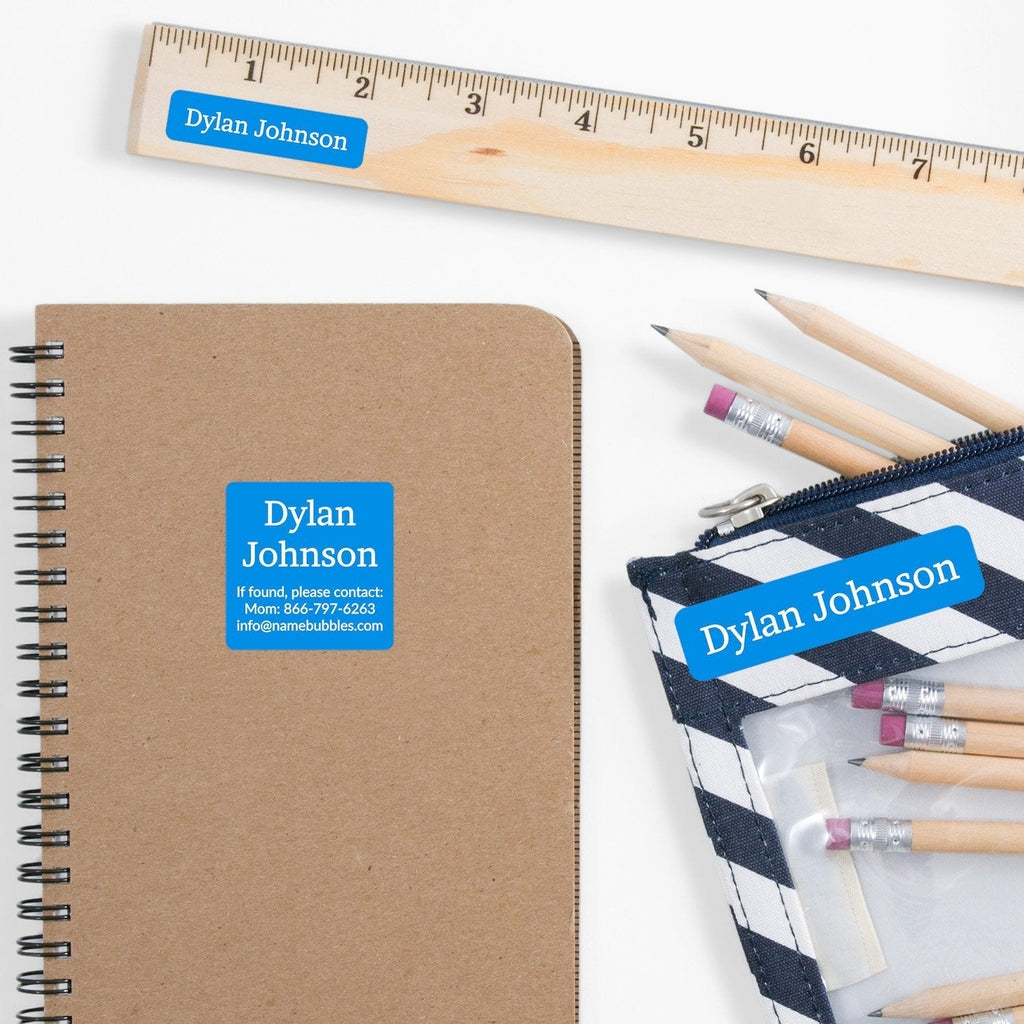 One Color School Labels Pack